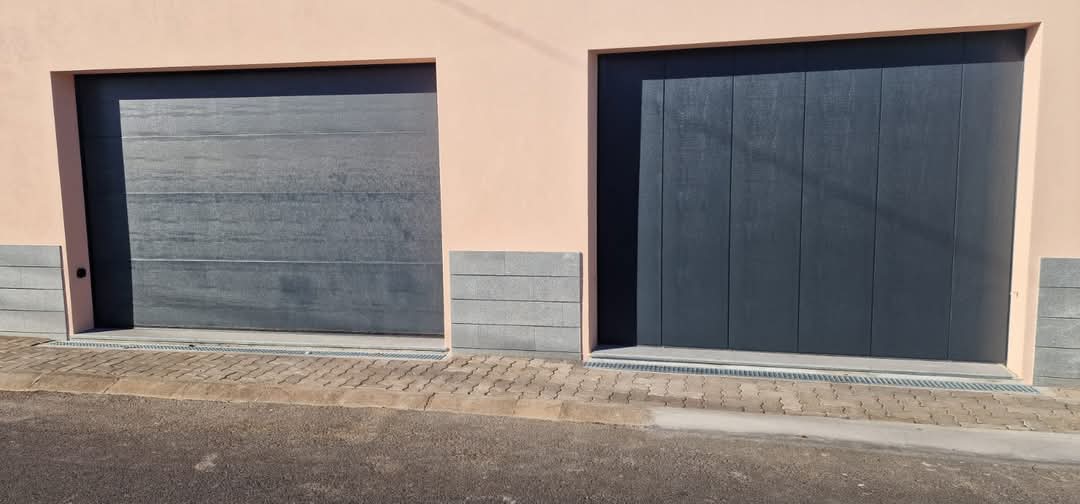 Double porte de garage sectionnelle à Ploemeur